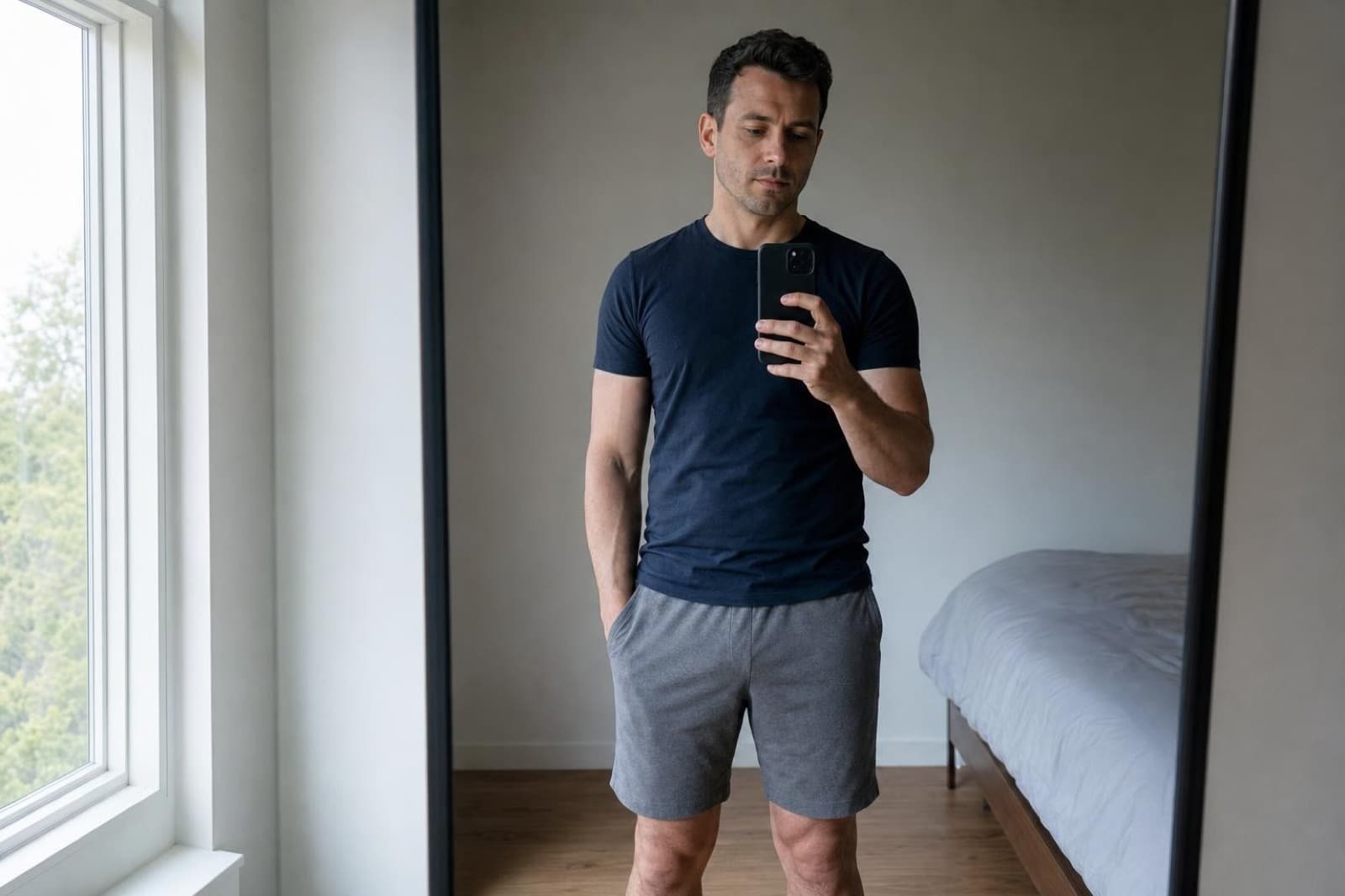 Example of the single mirror-selfie photo the scan uses